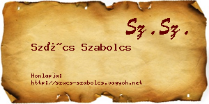 Szűcs Szabolcs névjegykártya